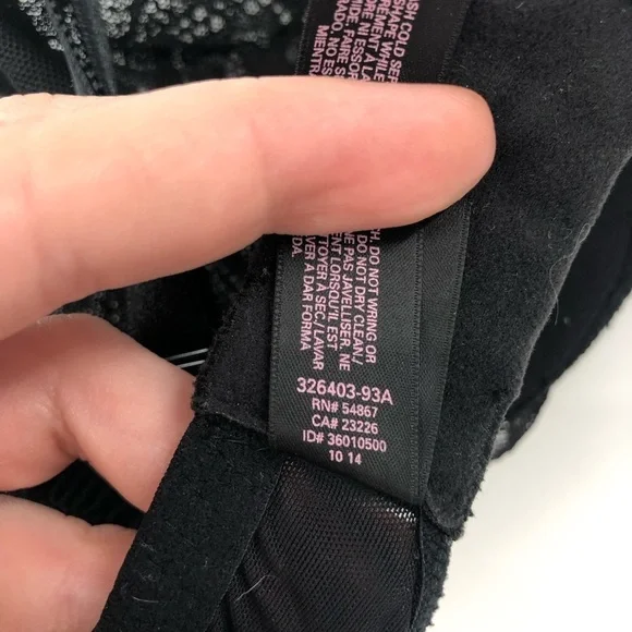 VICTORIA'S SECRET Dream Angels Unlined Demi Bra 34D Black Lace Sheer Sexy Bra - Picture 9 of 11